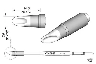 JBC C245-938 Forrasztópákacsúcs