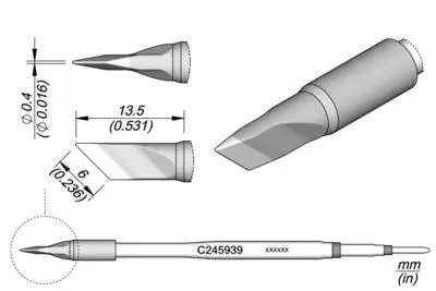 JBC C245-939 Forrasztópákacsúcs