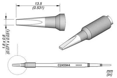 JBC C245-944 Forrasztópákacsúcs