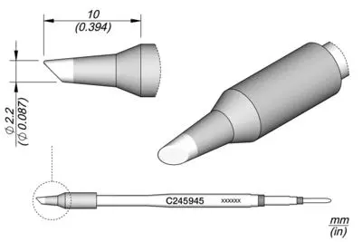 JBC C245-945 Forrasztópákacsúcs