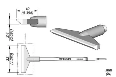 JBC C245-949 Forrasztópákacsúcs