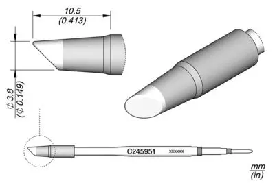 JBC C245-951 Forrasztópákacsúcs