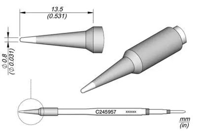 JBC C245-957 Forrasztópákacsúcs