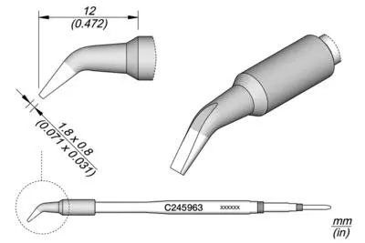 JBC C245-963 Forrasztópákacsúcs