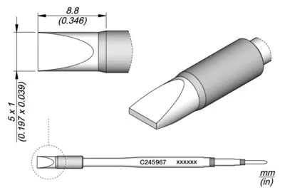 JBC C245-967 Forrasztópákacsúcs