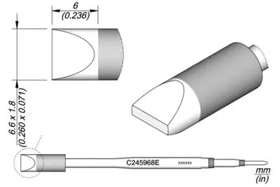 JBC C245-968E Forrasztópákacsúcs