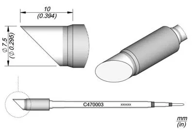 JBC C470-003 Forrasztópákacsúcs