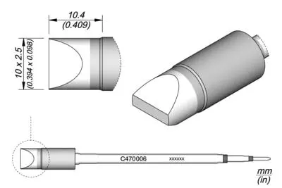 JBC C470-006 Forrasztópákacsúcs