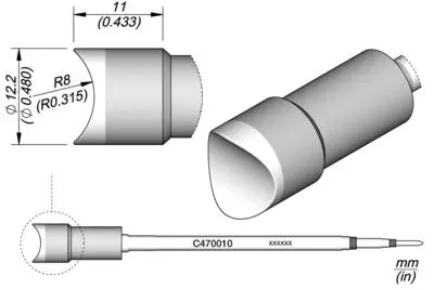 JBC C470-010 Forrasztópákacsúcs