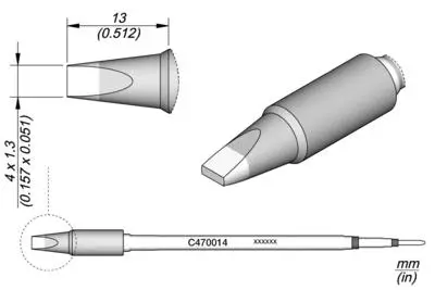 JBC C470-014 Forrasztópákacsúcs