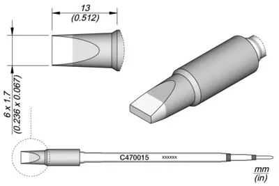 JBC C470-015 Forrasztópákacsúcs