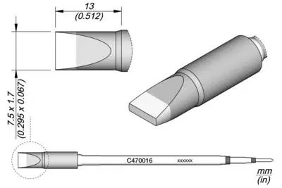 JBC C470-016 Forrasztópákacsúcs