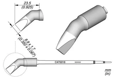 JBC C470-018 Forrasztópákacsúcs