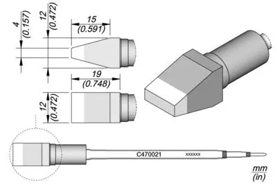 JBC C470-021 Forrasztópákacsúcs