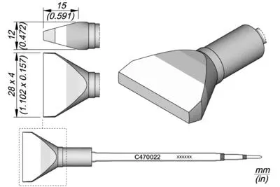 JBC C470-022 Forrasztópákacsúcs