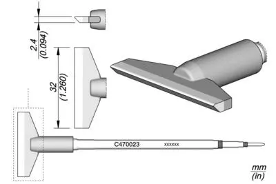 JBC C470-023 Forrasztópákacsúcs