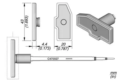 JBC C470-027 Forrasztópákacsúcs