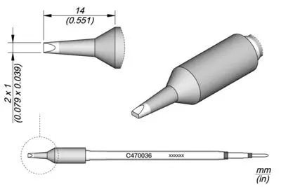 JBC C470-036 Forrasztópákacsúcs