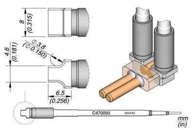 JBC C470-050 Forrasztópákacsúcs