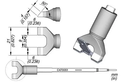 JBC C470-051 Forrasztópákacsúcs