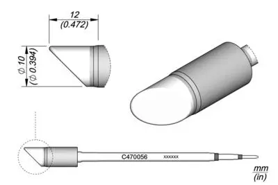 JBC C470-056 Forrasztópákacsúcs