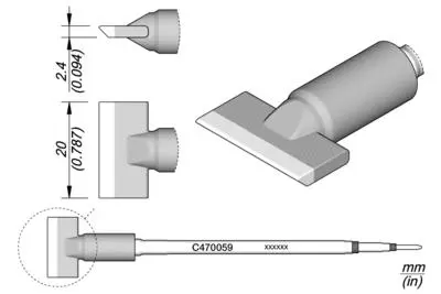 JBC C470-059 Forrasztópákacsúcs