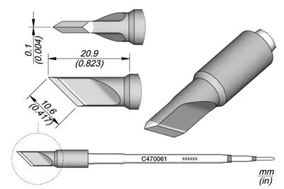 JBC C470-061 Forrasztópákacsúcs