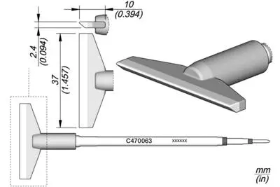 JBC C470-063 Forrasztópákacsúcs