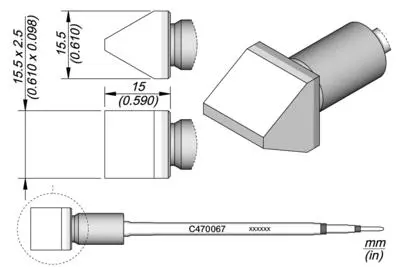 JBC C470-067 Forrasztópákacsúcs