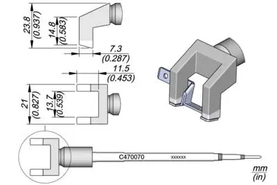 JBC C470-070 Forrasztópákacsúcs