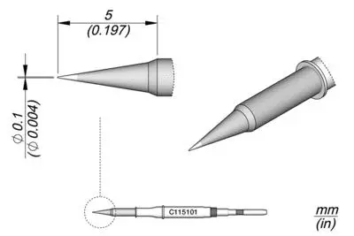 JBC C115-101 Forrasztópákacsúcs