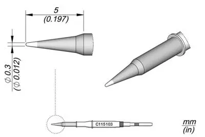 JBC C115-103 Forrasztópákacsúcs