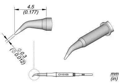 JBC C115-105 Forrasztópákacsúcs