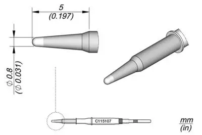 JBC C115-107 Forrasztópákacsúcs