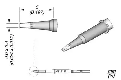 JBC C115-108 Forrasztópákacsúcs