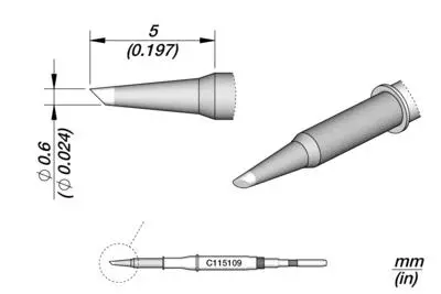 JBC C115-109 Forrasztópákacsúcs