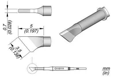 JBC C115-111 Forrasztópákacsúcs