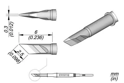 JBC C115-112 Forrasztópákacsúcs