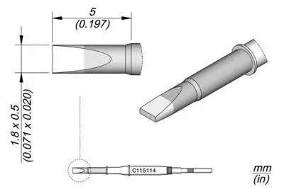 JBC C115-114 Forrasztópákacsúcs