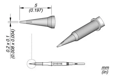 JBC C115-116 Forrasztópákacsúcs