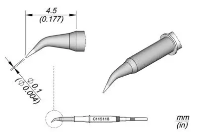 JBC C115-118 Forrasztópákacsúcs