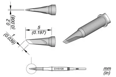 JBC C115-120 Forrasztópákacsúcs