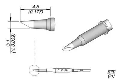 JBC C115-128 Forrasztópákacsúcs