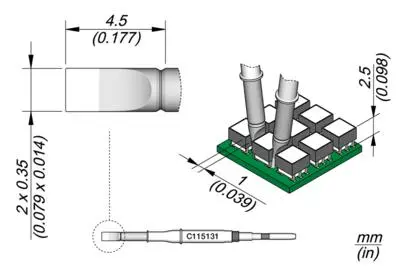 JBC C115-131 Forrasztópákacsúcs