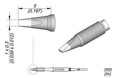 JBC C115-213 Forrasztópákacsúcs