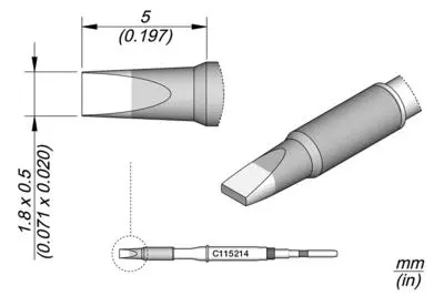 JBC C115-214 Forrasztópákacsúcs