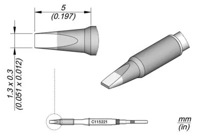 JBC C115-221 Forrasztópákacsúcs