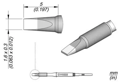 JBC C115-222 Forrasztópákacsúcs