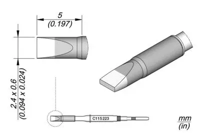 JBC C115-223 Forrasztópákacsúcs